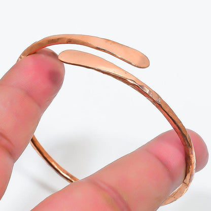 Handmade Hammered Copper Cuff Bangle Bracelet | Artisan Copper Cuff Bracelet - Hand-Forged & Hammered Bangle |Copper Cuff Bracelet for Women