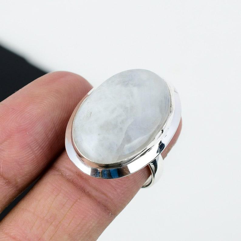 Etsy Moonstone Ring, Gemstone Ring, 925 Silver Ring, Natural Moonstone, Handmade Ring, Dainty Ring, Moonstone Jewelry, Statement Ring, Gift