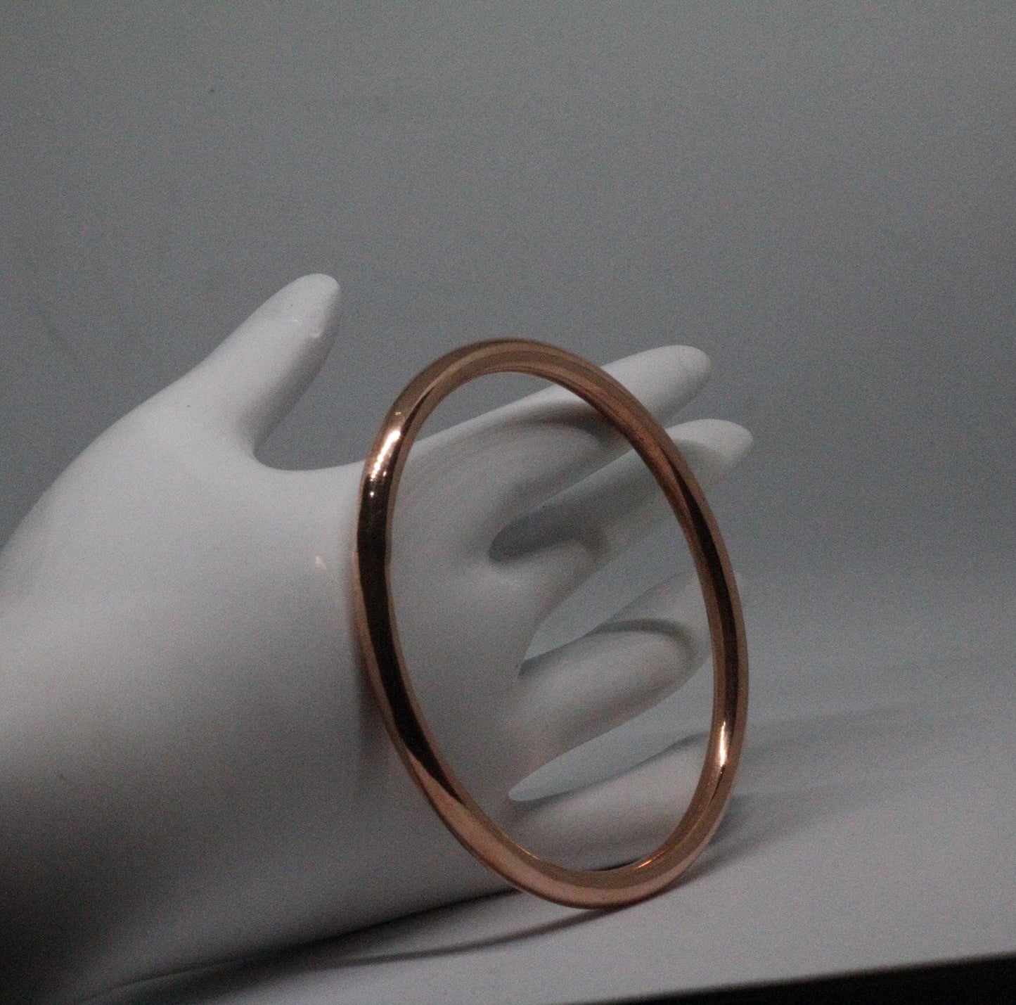 Handcrafted Thick Copper Bangle: Rustic Statement Cuff Bracelet