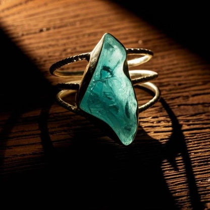 Raw Aquamarine Silver Ring, Uncut Ring, Boho Ring, Crystal Ring, Unique Ring, Rustic Ring, Raw Gemstone Silver Ring, Textured Ring, Gift her
