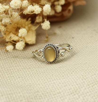 Handmade Smoky Quartz Ring | Sterling Silver Gemstone Ring | Oval Stone Ring | Unique Gift for Her, Smoky Quartz Statement Ring