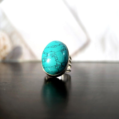 Turquoise ring | Men turquoise ring |Turquoise silver ring | Dainty turquoise ring |Turquoise oval ring | Turquoise ring men | Handmade Ring