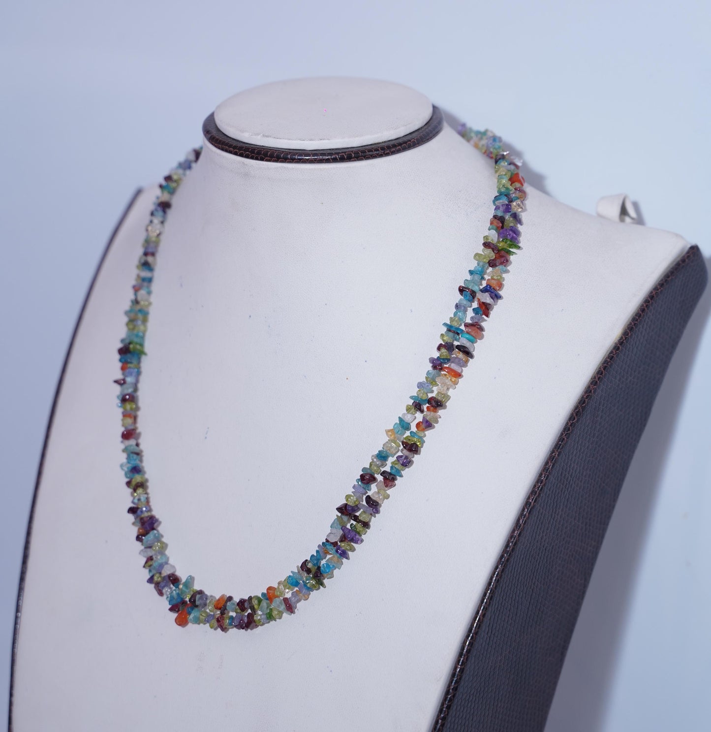 Amethyst Garnet Peridot Chip Necklace | Multigem Healing Crystal Layering Necklace | Colorful Natural Stone Jewelry Gift | Multi stone gift