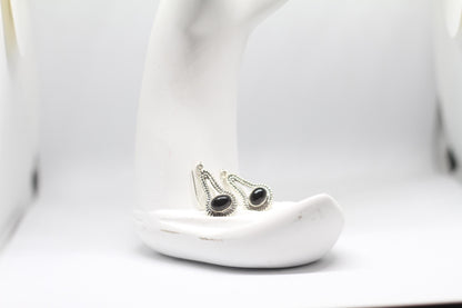 Black onyx earrings | Small Dangle Earrings | Handmade Earrings | Gemstone Earrings | Gift for her| Handmade jewelry |Black stone earrings