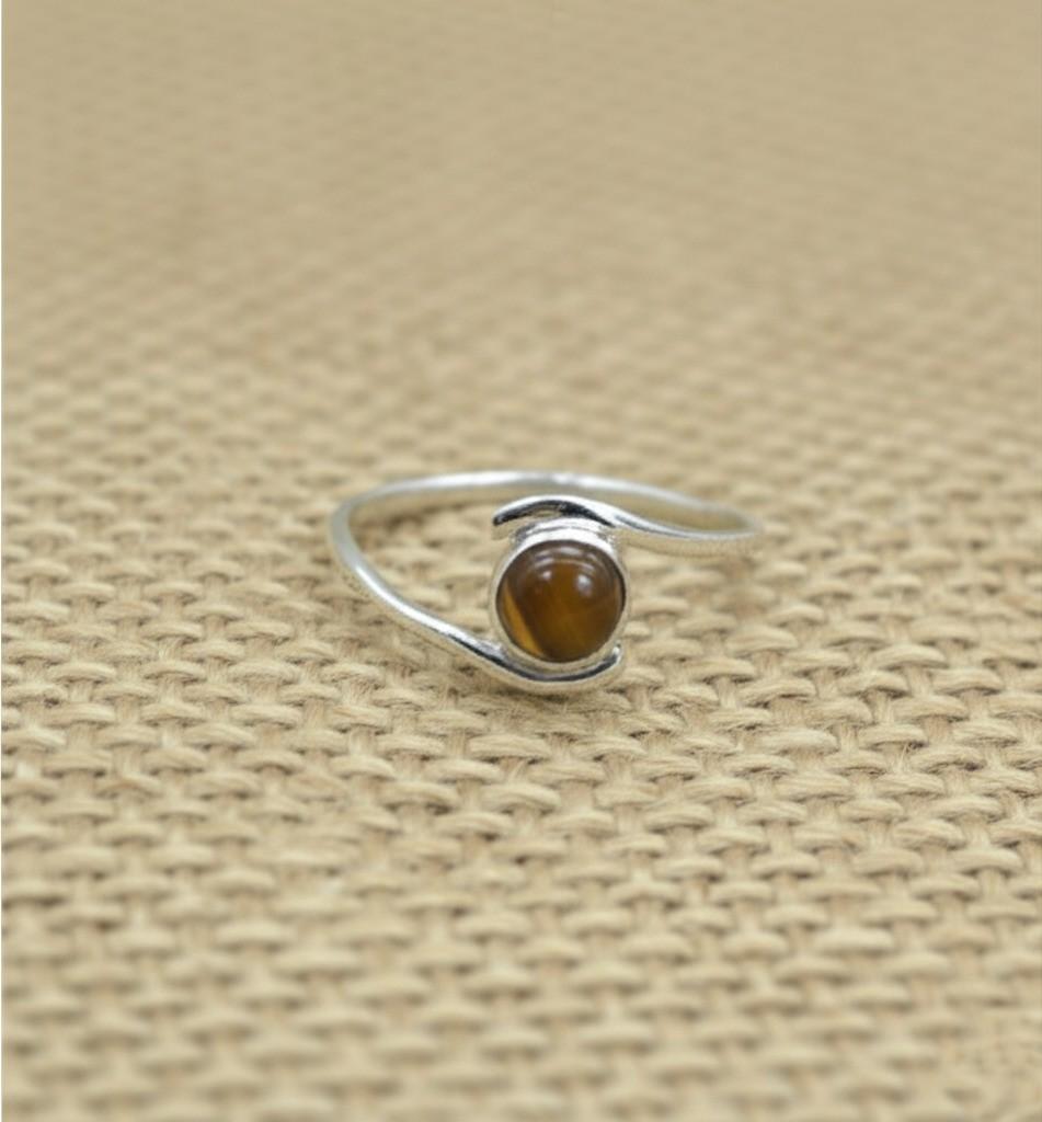 Tigers Eye Silver Ring Woman, Handmade Ring, Women Ring, 925 Silver Ring, Dainty Ring, Statement Ring, Natural Tiger's Eye, Gemstone Ring
