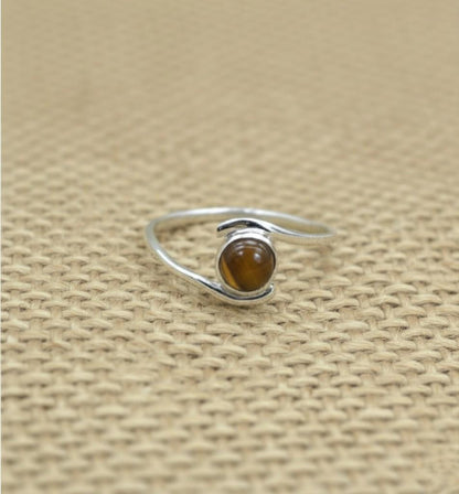 Tigers Eye Silver Ring Woman, Handmade Ring, Women Ring, 925 Silver Ring, Dainty Ring, Statement Ring, Natural Tiger's Eye, Gemstone Ring