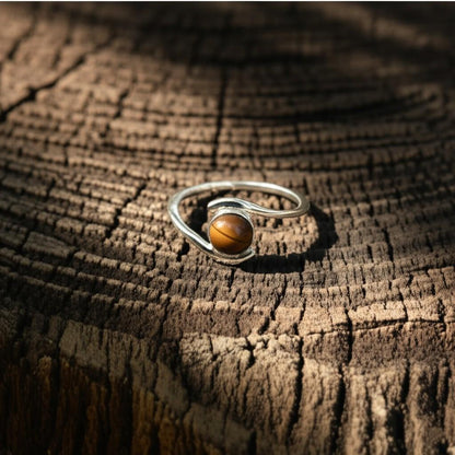 Tigers Eye Silver Ring Woman, Handmade Ring, Women Ring, 925 Silver Ring, Dainty Ring, Statement Ring, Natural Tiger's Eye, Gemstone Ring