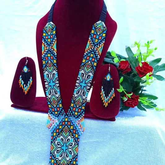 Ethnic Necklace | Beaded Necklace | Seed Beads Necklace | mala beads necklace | Floral Beads Necklace | Beads Necklace | Mexican Beads