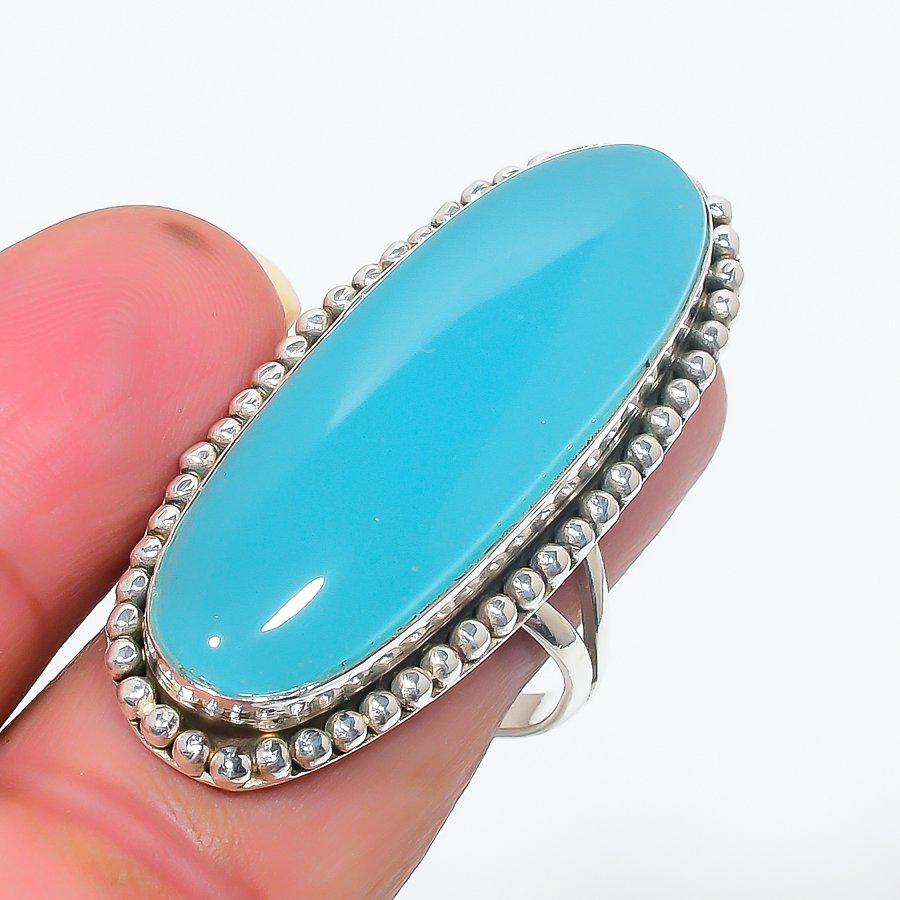 Turquoise Elegance Ring, Dainty ring, Handmade Ring, Gift for her, Turquoise Silver Ring, Statement Ring, Birthday Gift, Valentines Day gift