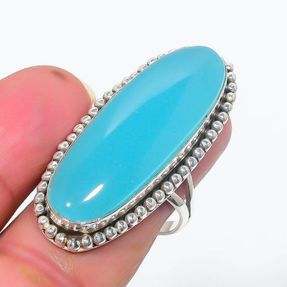 Turquoise Elegance Ring, Dainty ring, Handmade Ring, Gift for her, Turquoise Silver Ring, Statement Ring, Birthday Gift, Valentines Day gift