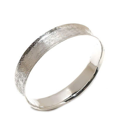 Geometric Silver Cuff Bracelet