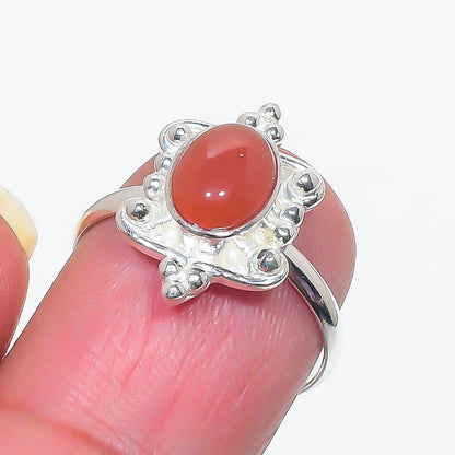 Handcrafted Sterling Silver Gemstone Ring Duo - Moonstone and Onyx - Unique Gift for Her | Glowing Labradorite & Earthy Malachite Sterling