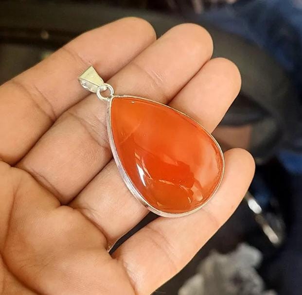 Handcrafted Carnelian Pendant Necklace | Boho Chic Gemstone Jewelry | Energy and Passion, Handmade Pendant, Charm Pendant, Gemstone Pendant