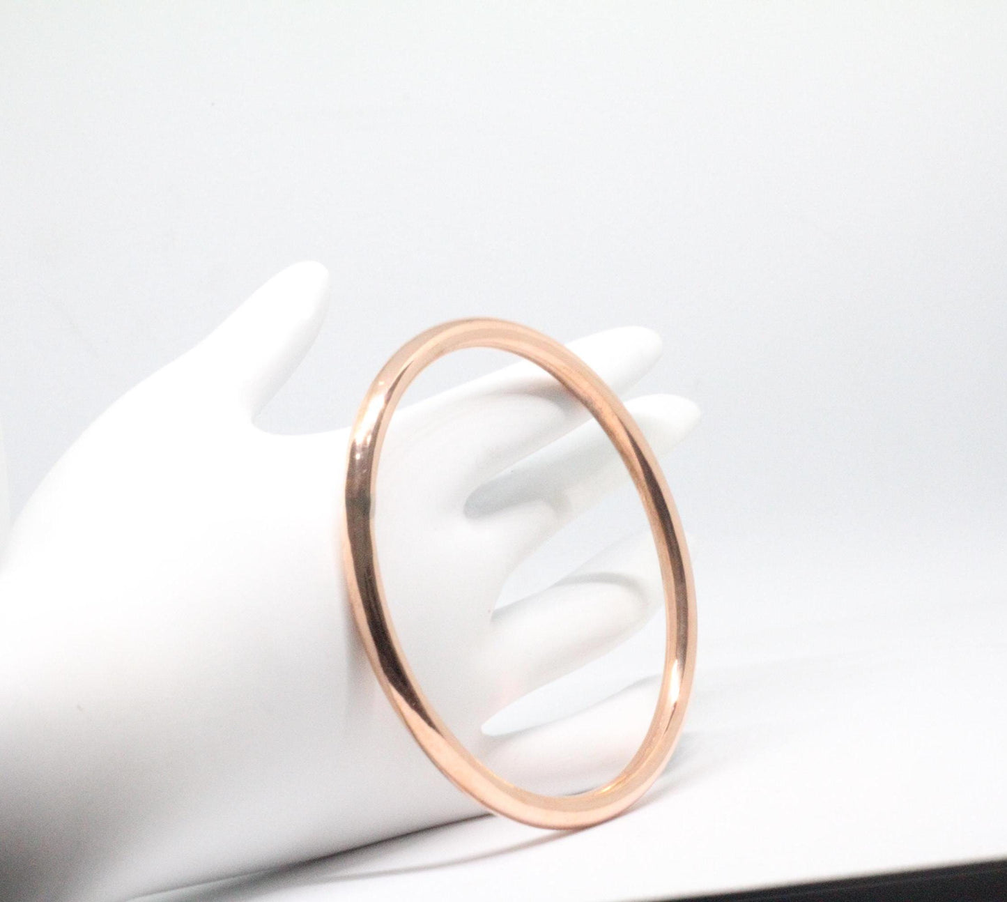 Handcrafted Thick Copper Bangle: Rustic Statement Cuff Bracelet