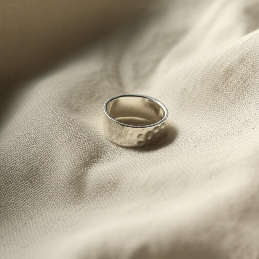 Hammered Sterling Silver Ring | Textured Silver Band, Minimalist Silver Ring | Hand Hammered Band, Everyday Sterling Silver Ring | Gift her