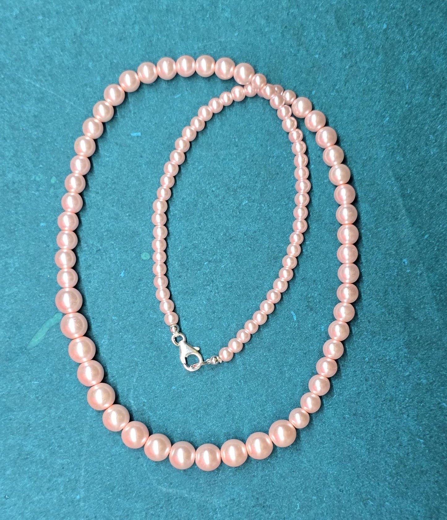 Pink pearl necklace, Delicate necklace, Minimalist necklace, Feminine jewelry, gift for her, birthday or anniversary gift, Mother's Day gift