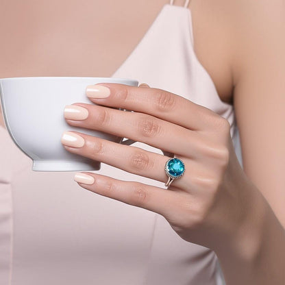 Blue Topaz. Topaz Ring. 925 Sterling Silver Ring. Handmade Ring. Gemstone Ring. Beautiful Ring. Designer Ring. Women Ring. Gift For Her