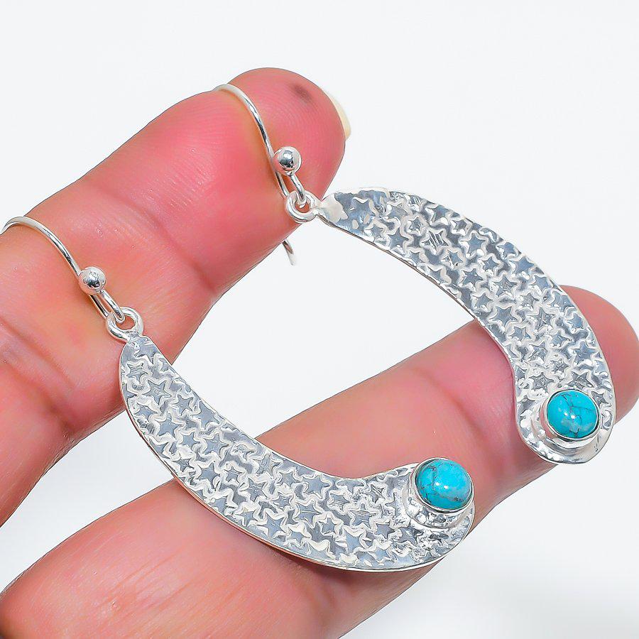 Turquoise Earrings, Black Onyx Earring, Chalcedony Earring, 925 Silver Earring, Handmade Earring, Dainty Earring, Statement Earring