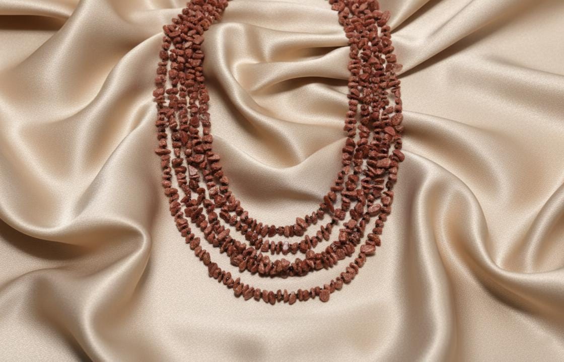 Handmade Sunstone and Black Spinel Multi-Strand Necklace | Bohemian Sunstone & Black Spinel Statement Necklace | The Sunstone  Black Spinel