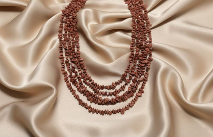 Handmade Sunstone and Black Spinel Multi-Strand Necklace | Bohemian Sunstone & Black Spinel Statement Necklace | The Sunstone  Black Spinel