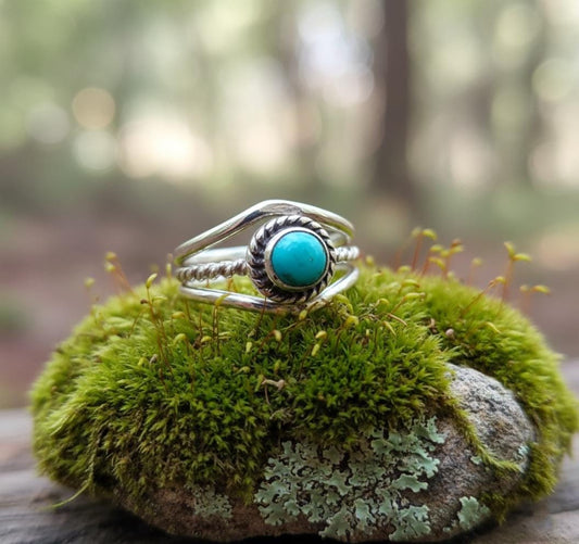 Turquoise Ring, Handmade Ring, 925 Starling Silver Ring, Gemstone Ring, Dainty Ring Natural Turquoise Turquoise Jewelry Ring For Women Gift