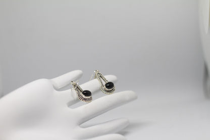 Black onyx earrings | Small Dangle Earrings | Handmade Earrings | Gemstone Earrings | Gift for her| Handmade jewelry |Black stone earrings