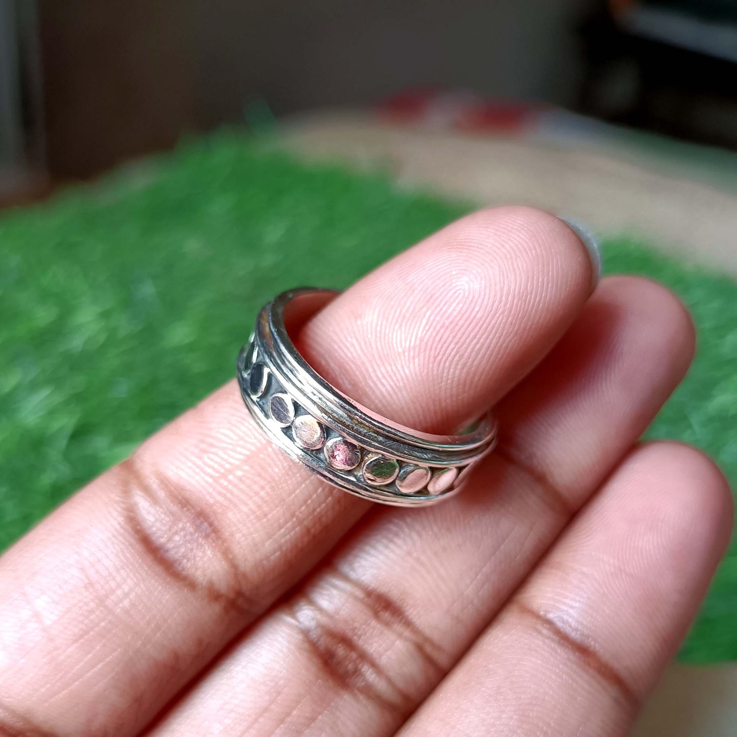 Spinner Ring, Worry Ring, Women Ring, 925 Silver Ring, Handmade Ring, Silver Ring, Thumb Ring, bolls Ring, Anxiety Ring, Fidget Ring