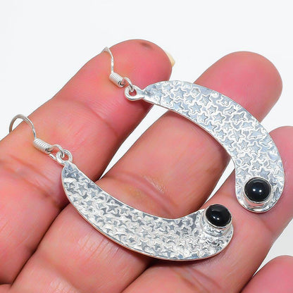 Turquoise Earrings, Black Onyx Earring, Chalcedony Earring, 925 Silver Earring, Handmade Earring, Dainty Earring, Statement Earring