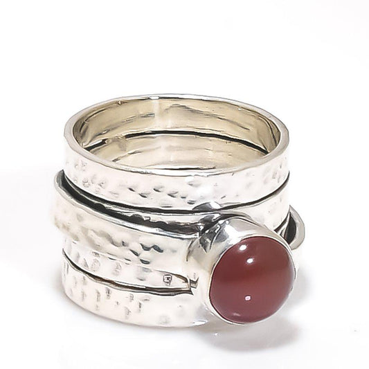 Midnight Hammered Ring, Black Onyx Ring, Handmade Ring, Women Ring, 925 Silver Ring, Gemstone Ring, Dainty Ring, Onyx Jewelry, Gift For Her