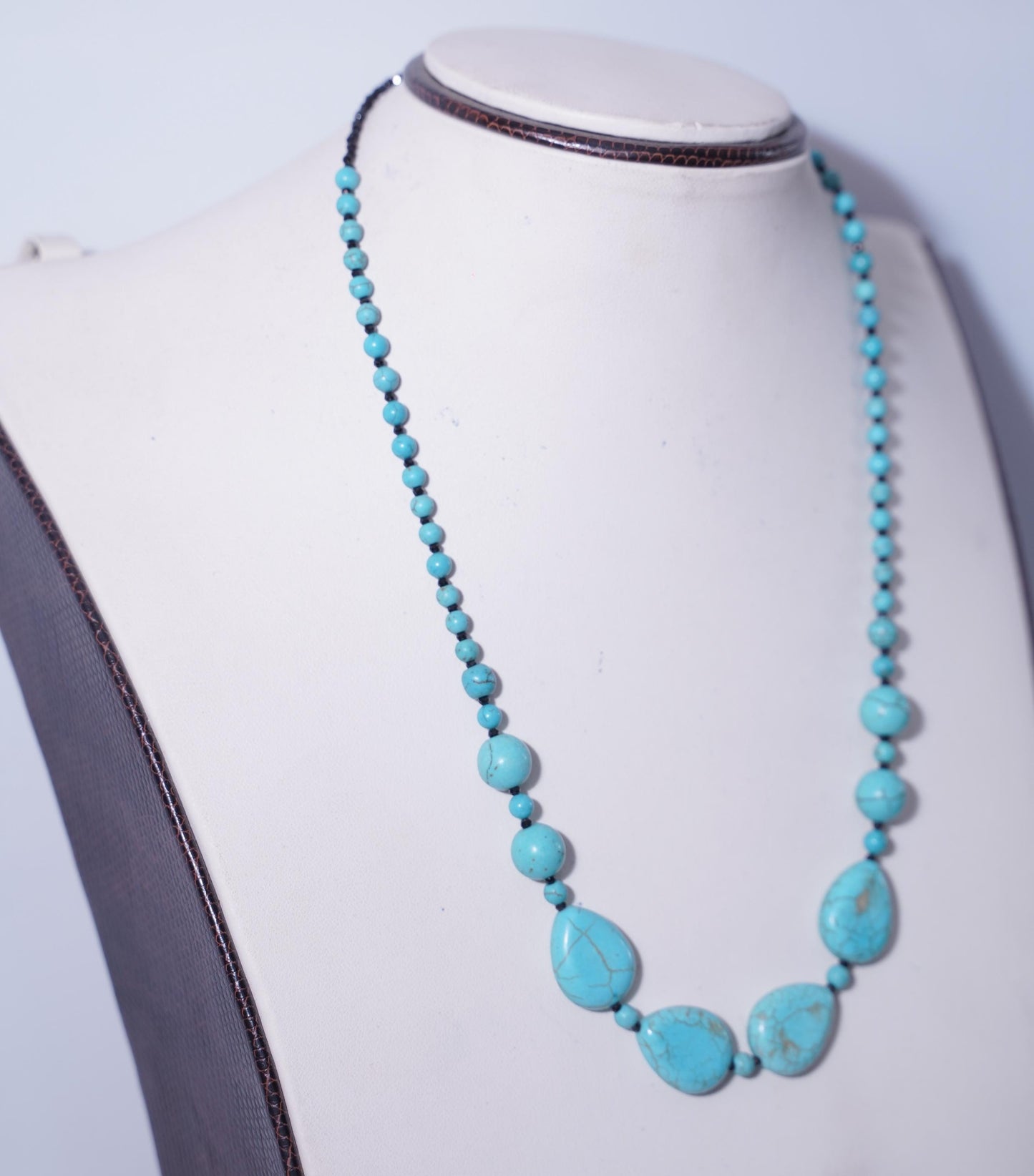 Turquoise Beaded Necklace | Handmade Gemstone Necklace | Natural Turquoise Jewelry | Boho Healing Crystal Necklace | Unique Gift for Her