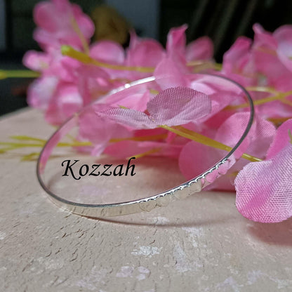 Heart Bangle, 925 Silver Bangle, Bohemian Bangle, Women Bangle, Dainty Bangle, Silver Bangle, Statement Bangle Handmade Bangle Pretty Bangle