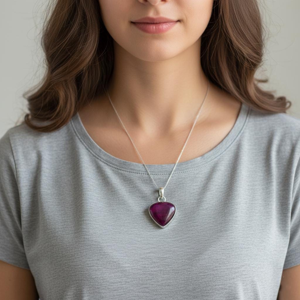 Elegant Amethyst Gemstone Pendant, 925 Silver Pendant, Handmade Pendant, Dainty Pendant, Amethyst Jewelry, Gemstone Pendant, Women Pendant