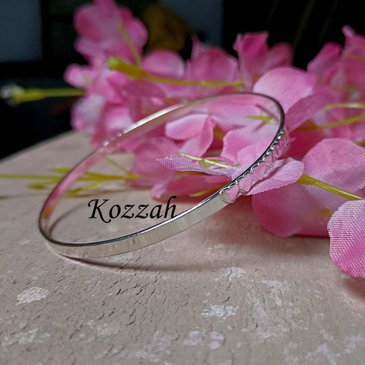 Heart Bangle, 925 Silver Bangle, Bohemian Bangle, Women Bangle, Dainty Bangle, Silver Bangle, Statement Bangle Handmade Bangle Pretty Bangle