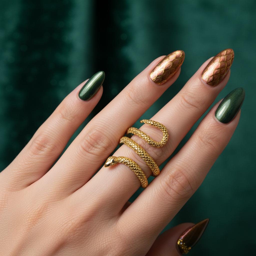 Handmade Silver Snake Ring | Adjustable Serpent Wrap Ring | Boho Gothic Jewelry | Symbol of Protection & Transformation | Halloween Ring