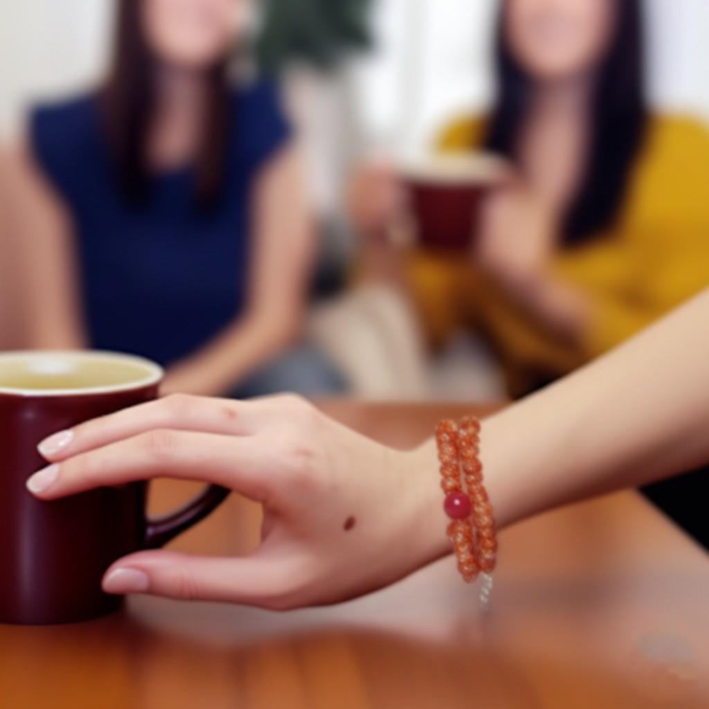 Handmade Coral and Agate Bracelet | Natural Gemstone Jewelry | Red Agate Beaded Bracelet | Healing Stone Bracelet | Gift for Her | Christmas