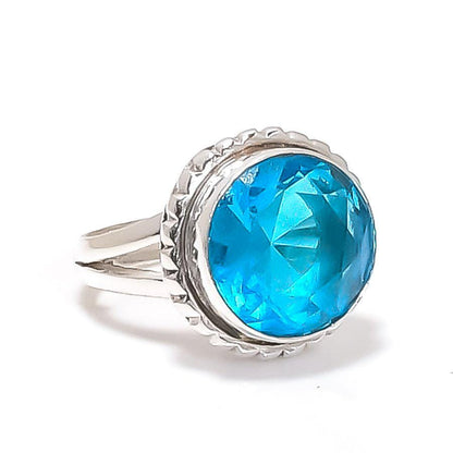 Blue Topaz. Topaz Ring. 925 Sterling Silver Ring. Handmade Ring. Gemstone Ring. Beautiful Ring. Designer Ring. Women Ring. Gift For Her