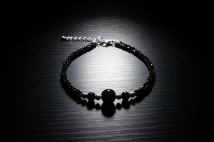 Black spinel bracelet, Black spinel, Handmade Bracelet, Agate Bracelet, Black bracelet, Black spinel jewelry, Black bead bracelet, Gift Her