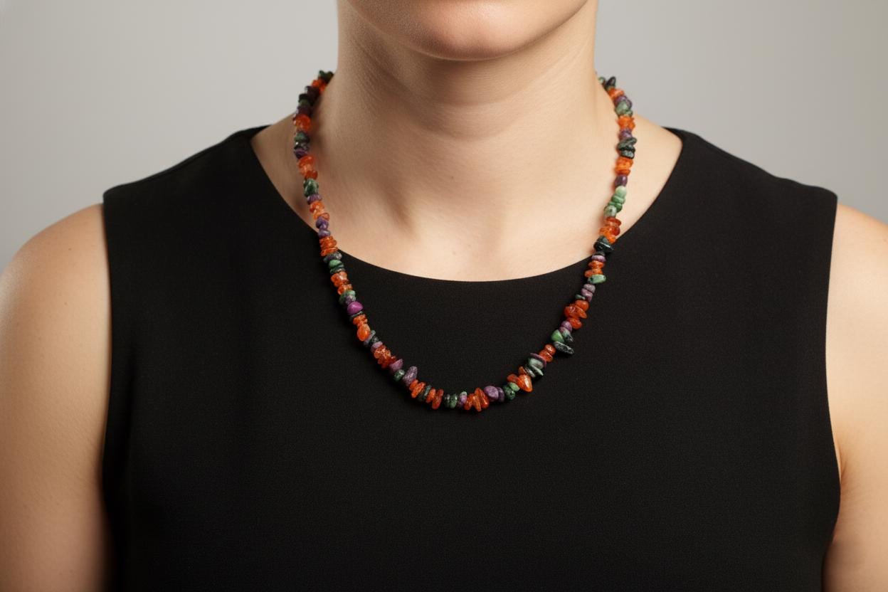 Carnelian Necklace, zoisite Necklace, Handmade stone Necklace, Natural Carnelian Necklace, Handmade Jewelry, Gift Necklace, Zoisite Jewelry