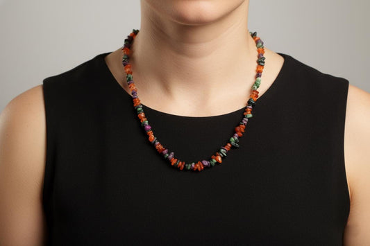 Carnelian Necklace, zoisite Necklace, Handmade stone Necklace, Natural Carnelian Necklace, Handmade Jewelry, Gift Necklace, Zoisite Jewelry