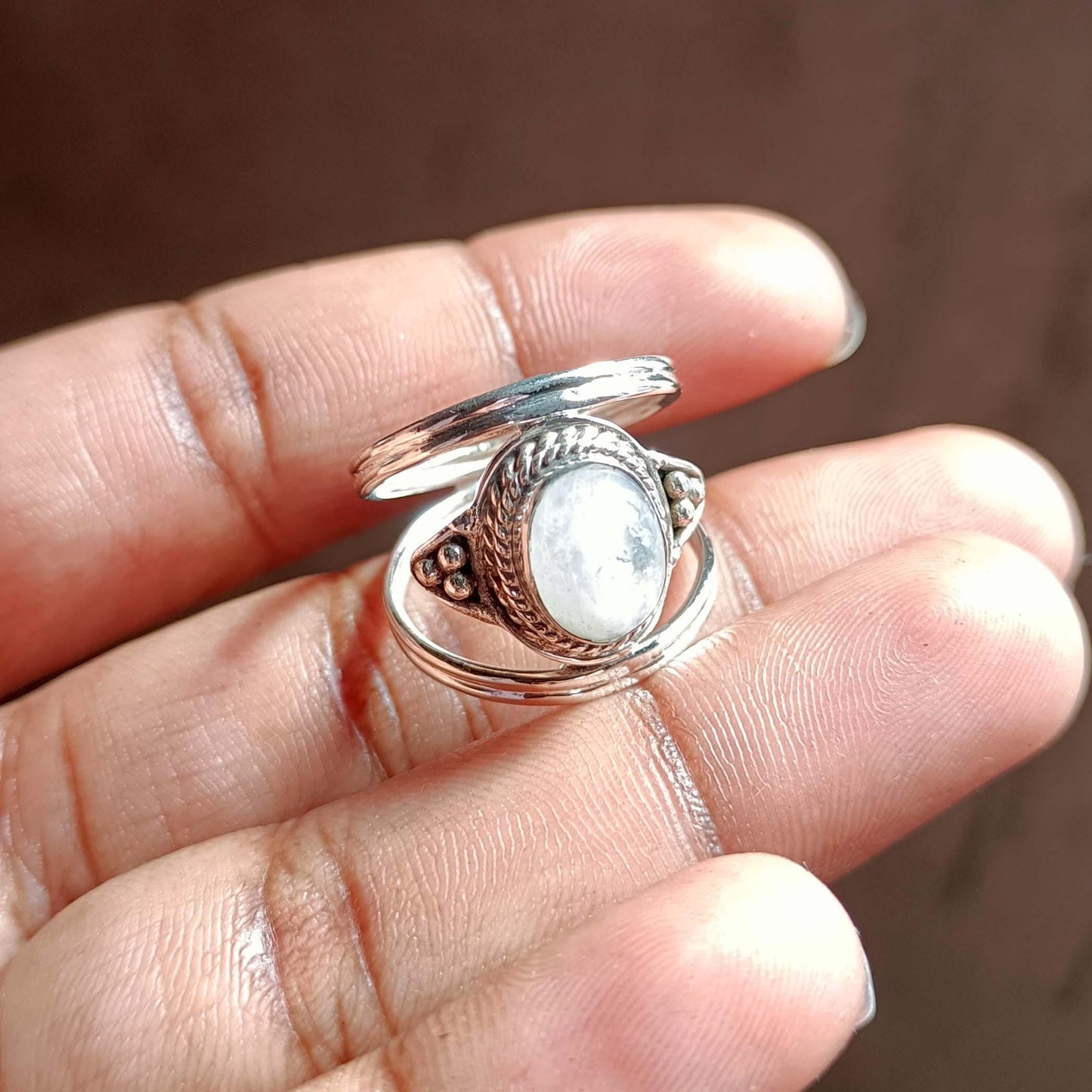 Moonstone Ring, Dainty Ring, 925 Silver Ring, Natural Moonstone, Statement Ring, Gemstone Ring, Moonstone Jewelry, Women Ring, Bohemian Ring