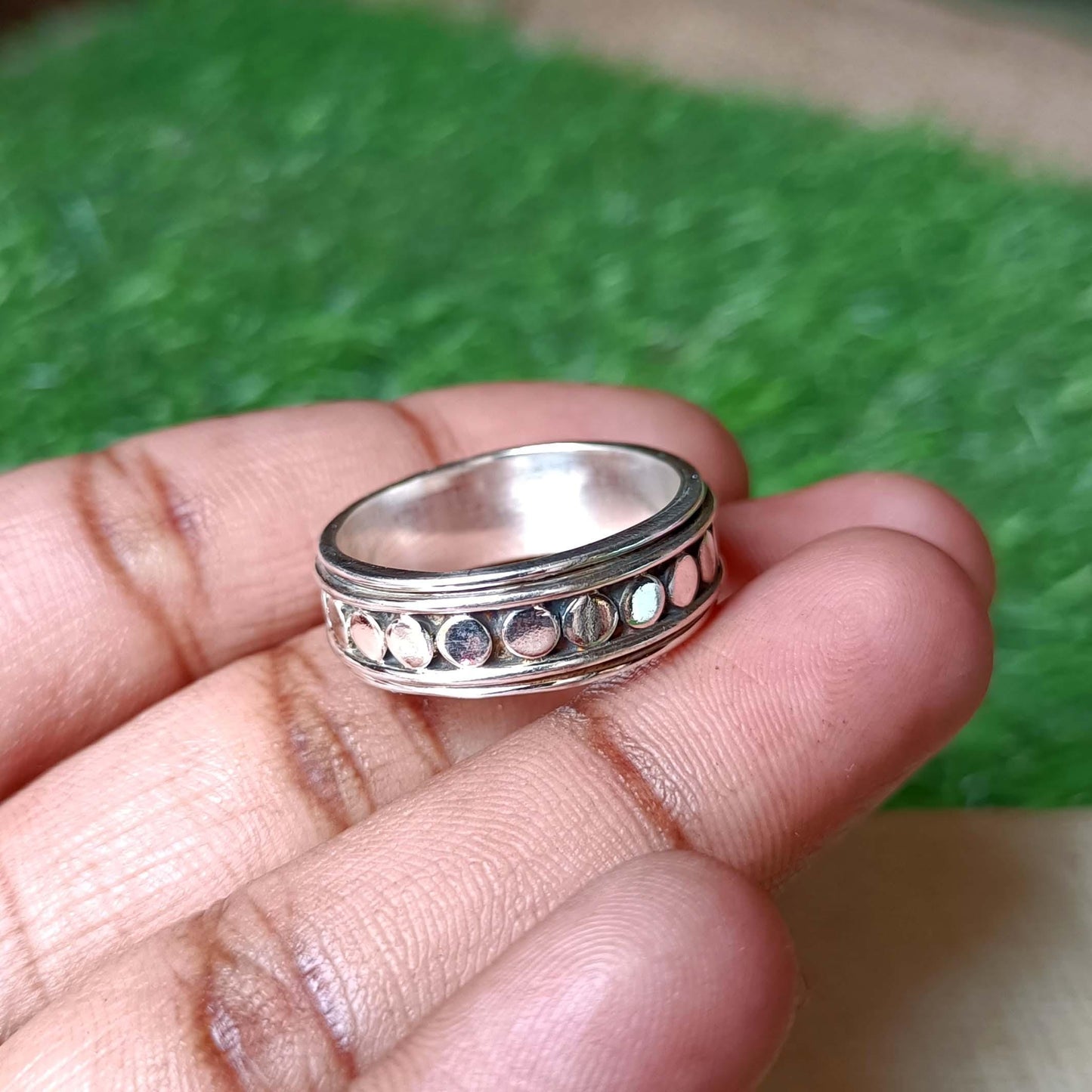 Spinner Ring, Worry Ring, Women Ring, 925 Silver Ring, Handmade Ring, Silver Ring, Thumb Ring, bolls Ring, Anxiety Ring, Fidget Ring