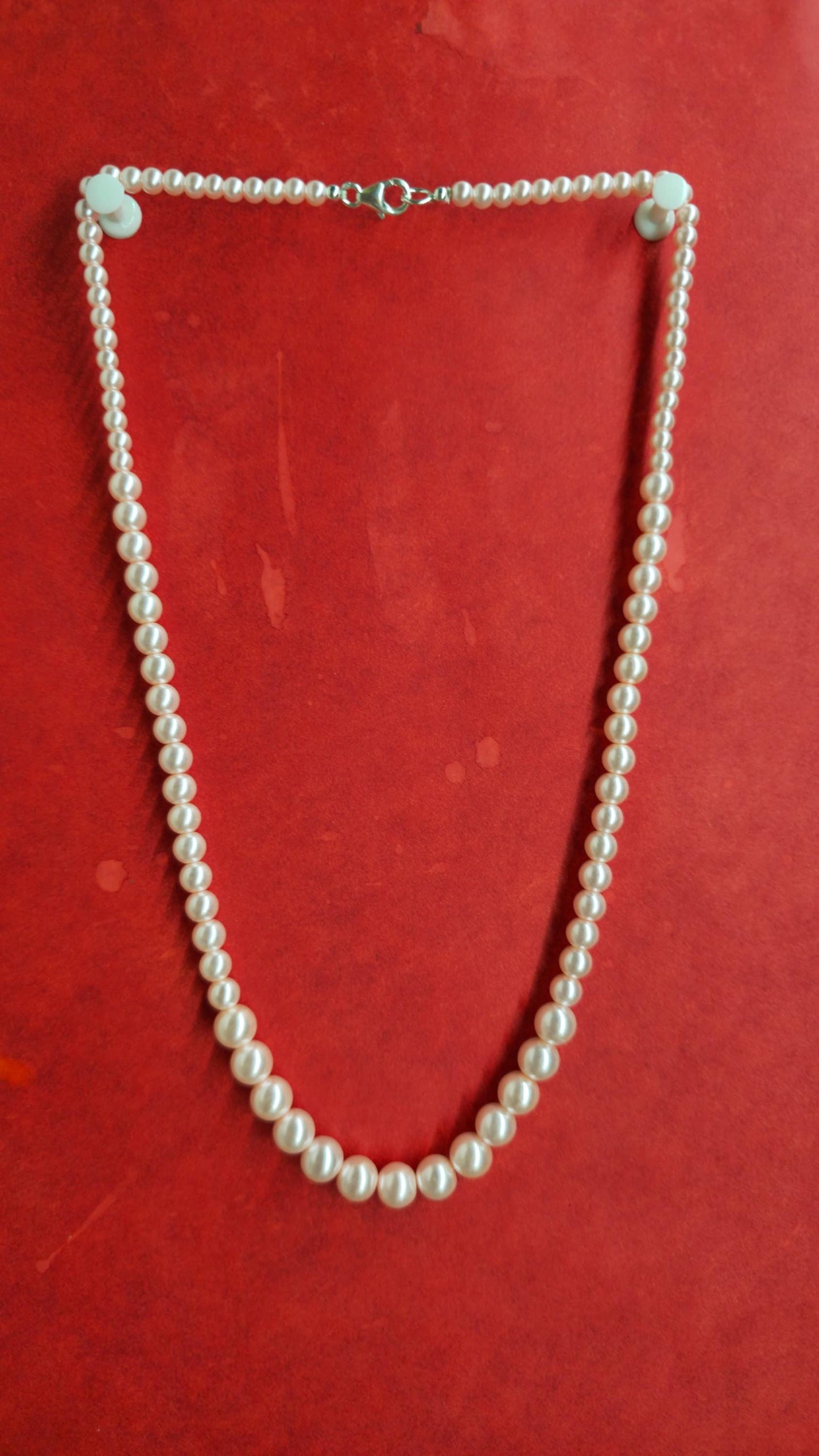 Pink pearl necklace, Delicate necklace, Minimalist necklace, Feminine jewelry, gift for her, birthday or anniversary gift, Mother's Day gift