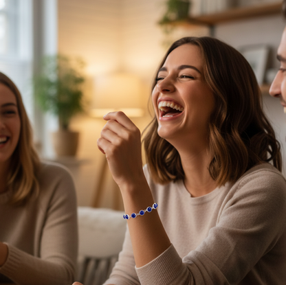 Handcrafted Lapis Lazuli Bracelet for Women, Blue Bracelet
