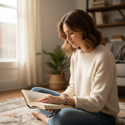Lapis Lazuli Bracelet,  925 Sterling Silver Round Shape, Gemstone Bracelet