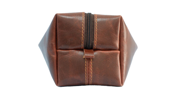 Leather Multipurpose Kit Bag. Leather bag. Toilet Bag. Handmade gift. Tote bag. Brown leather bag - Image 3