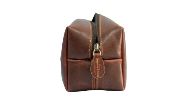 Leather Multipurpose Kit Bag. Leather bag. Toilet Bag. Handmade gift. Tote bag. Brown leather bag - Image 4