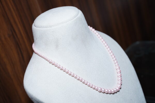 Pink pearl necklace, Delicate necklace, Minimalist necklace, Feminine jewelry, gift for her, birthday or anniversary gift, Mother's Day gift - Image 3