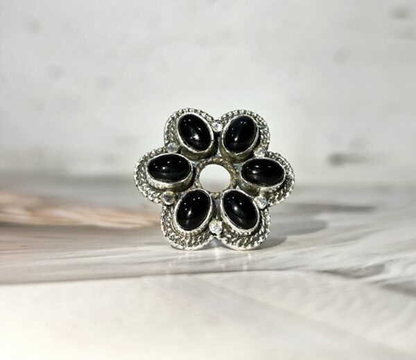 Black onyx ring | Black onyx |Black onyx jewelry| Black onyx ring women |Black onyx silver ring |Woman black ring onyx |Onyx jewelry For Her - Image 3