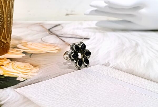 Black onyx ring | Black onyx |Black onyx jewelry| Black onyx ring women |Black onyx silver ring |Woman black ring onyx |Onyx jewelry For Her - Image 5