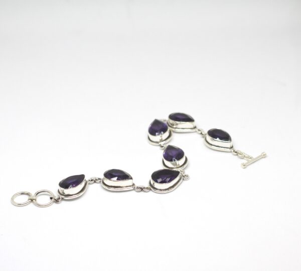 Amethyst bracelets|Bracelets|Crystal bracelets|Handmade bracelets| Pear shaped Bracelets|Stone bracelets|Bracelets for Women| Boho bracelets - Image 5